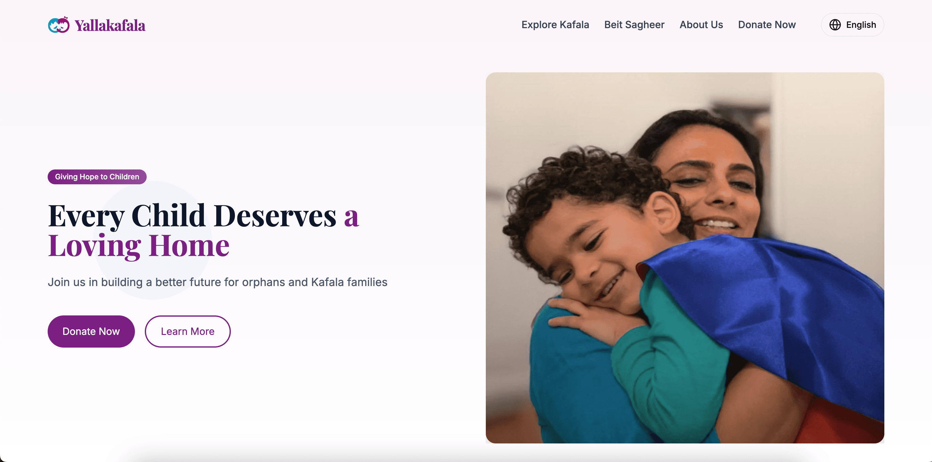 Yalla Kafala homepage